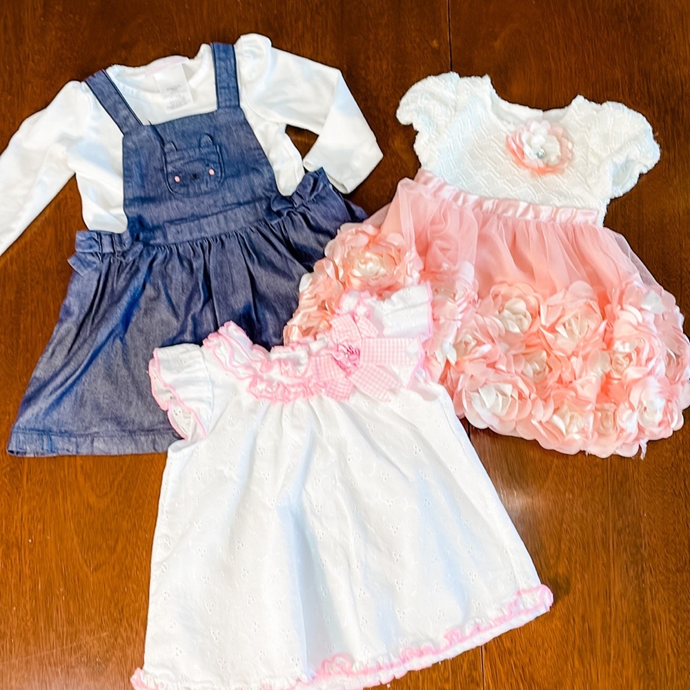 18 months 4 pc lot jumper dress top t shirt  baby girl kid wear bundle